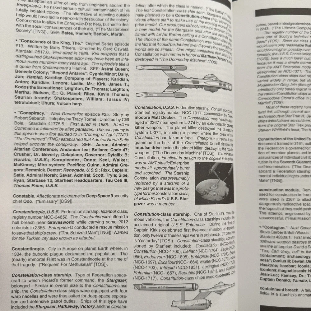 Star Trek Encyclopedia A Reference Guide to the Future by Michael Okuda